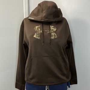Brown big logo under armour sweatshirt